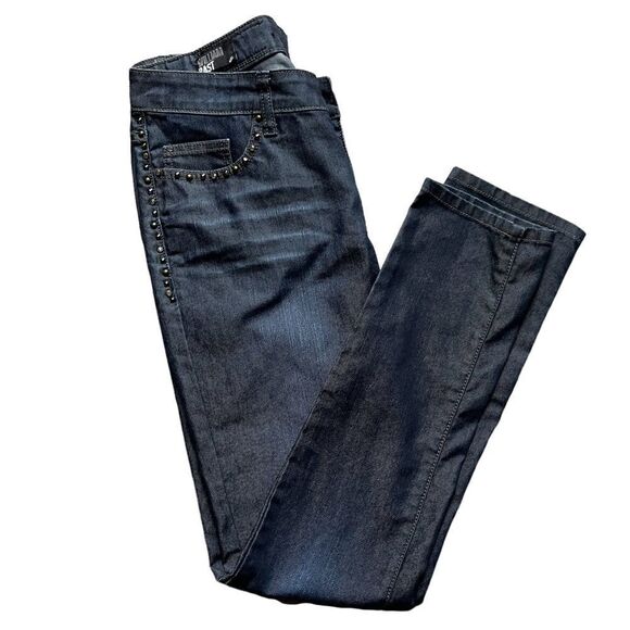 WILLIAM RAST Dark Wash Low Rise Skinny studded jeans Size 28 - Picture 2 of 14